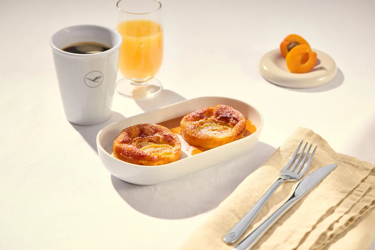 Apricot Clafoutis | Vanilla Flan | Sea Buckthorn Sauce