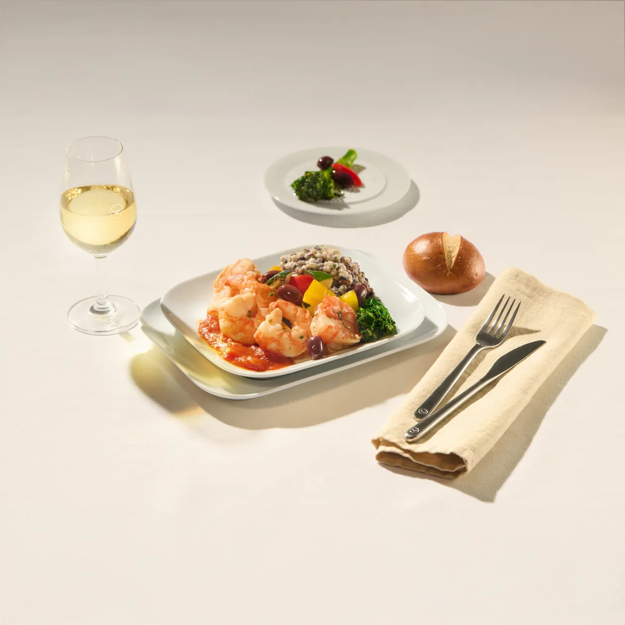 Prawn and Pearl Barley Risotto with Gremolata Vegetables and Tomato Sauce