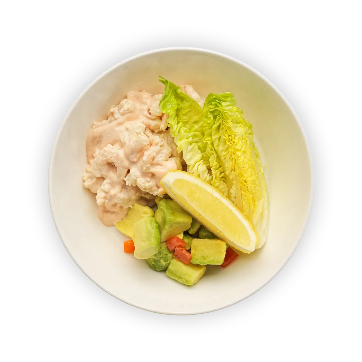 Crevettencocktail mit Avocado und Romanasalat