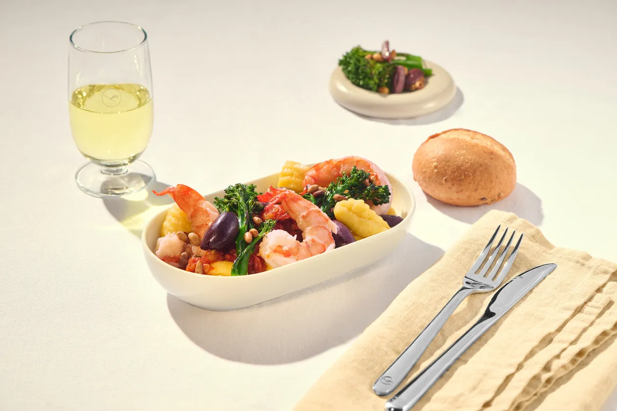 Fried Prawn | Pizzaiola Sauce | Wild Broccoli | Olives | Gnocchi